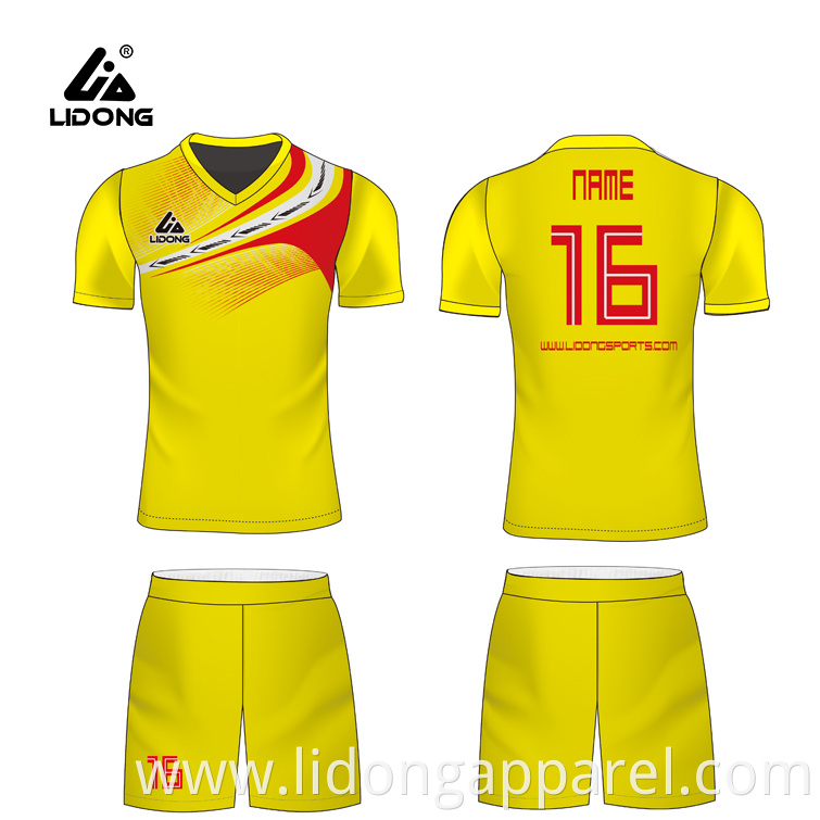Custom Logo Cheap Team Soccer Wear Football Soccerjersey Sublimation Printed Soccer Uniform Set